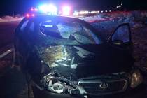 Special to the Pahrump Valley Times Three vehicles sustained severe damage after striking a bur ...