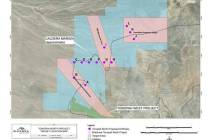 A proposed drillhole location map of the Tonopah North project, located immediately west of Ton ...