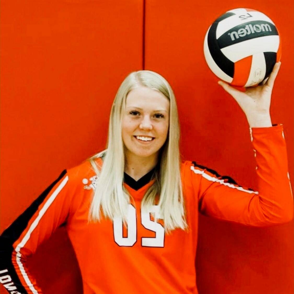 Special to the Tonopah Times/Tonopah High School senior Hannah Dowers posing for her volleyball ...