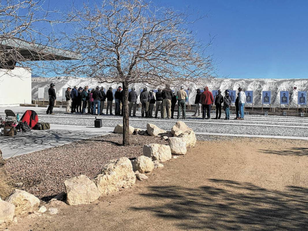 Brent Schanding/Pahrump Valley Times Students participate in firearms training Tuesday, Jan. 25 ...