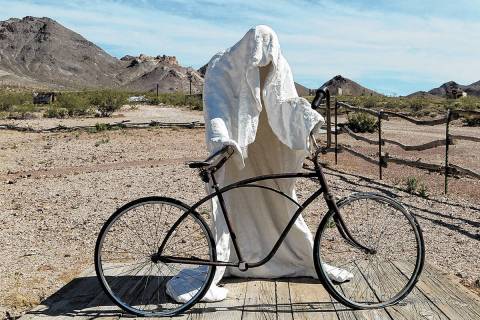 K.M. CANNON/LAS VEGAS REVIEW-JOURNAL Ghost Rider, a 1984 sculpture by Belgian artist Charles Al ...