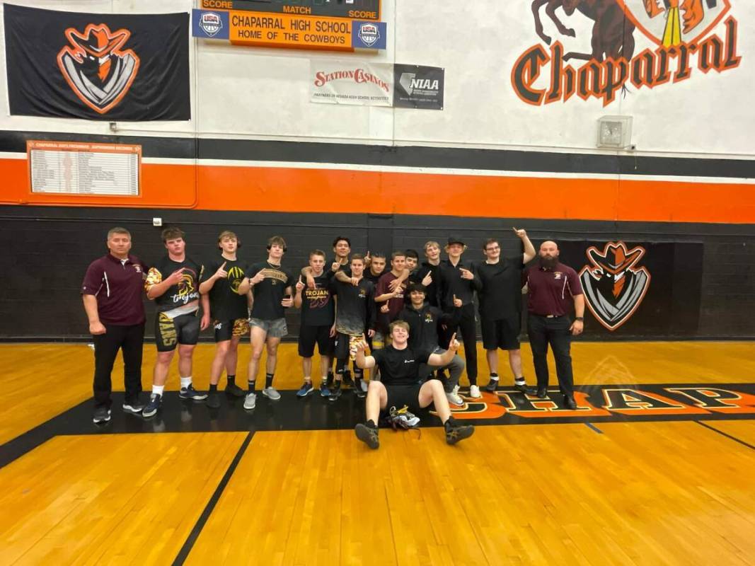 Special to the Pahrump Valley Times The Pahrump Valley Trojan wrestling team completed their se ...