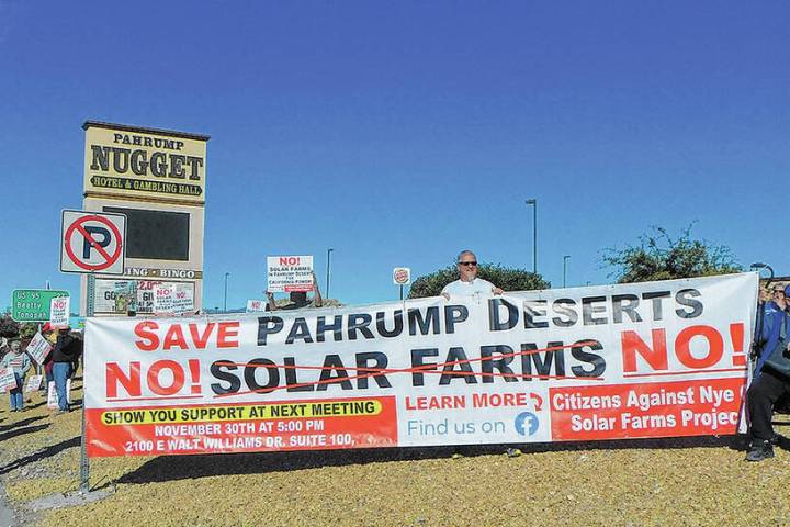 A large banner stretched across one corner of Highway 160 and Highway 372 clearly proclaimed th ...