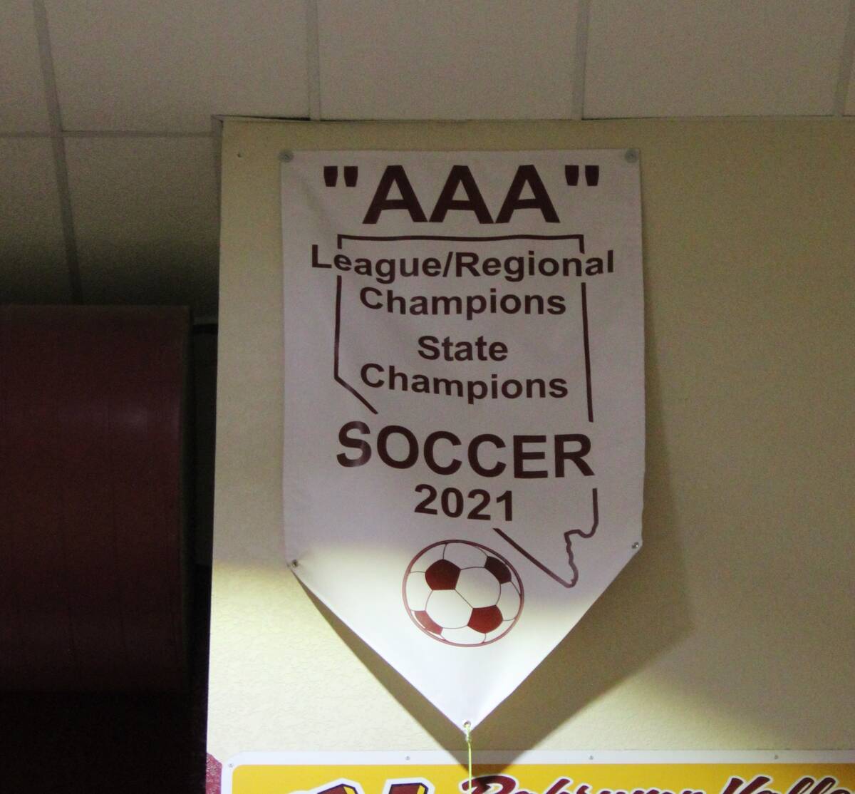 The 2021 Pahrump Valley girls soccer team unveiled their League, Regional and State Championshi ...