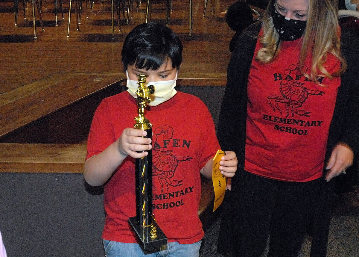 Runner-up from Hafen Elementary, 4th-grader Wyatt Jacks. (Horace Langford Jr./Pahrump Valley Times)