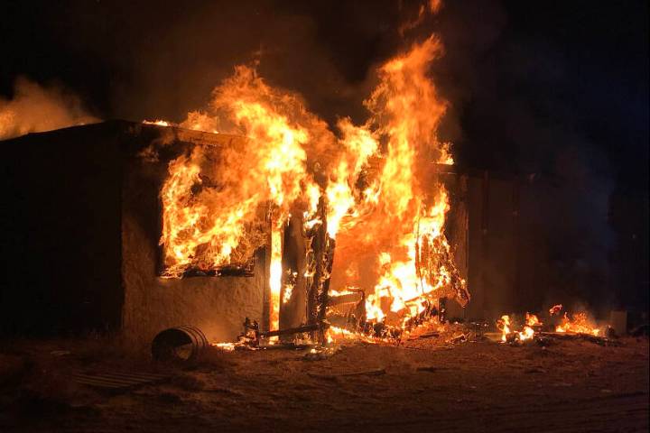 Emergency crews responded to a structure fire at the landmark Binion Ranch near East Wilson and ...