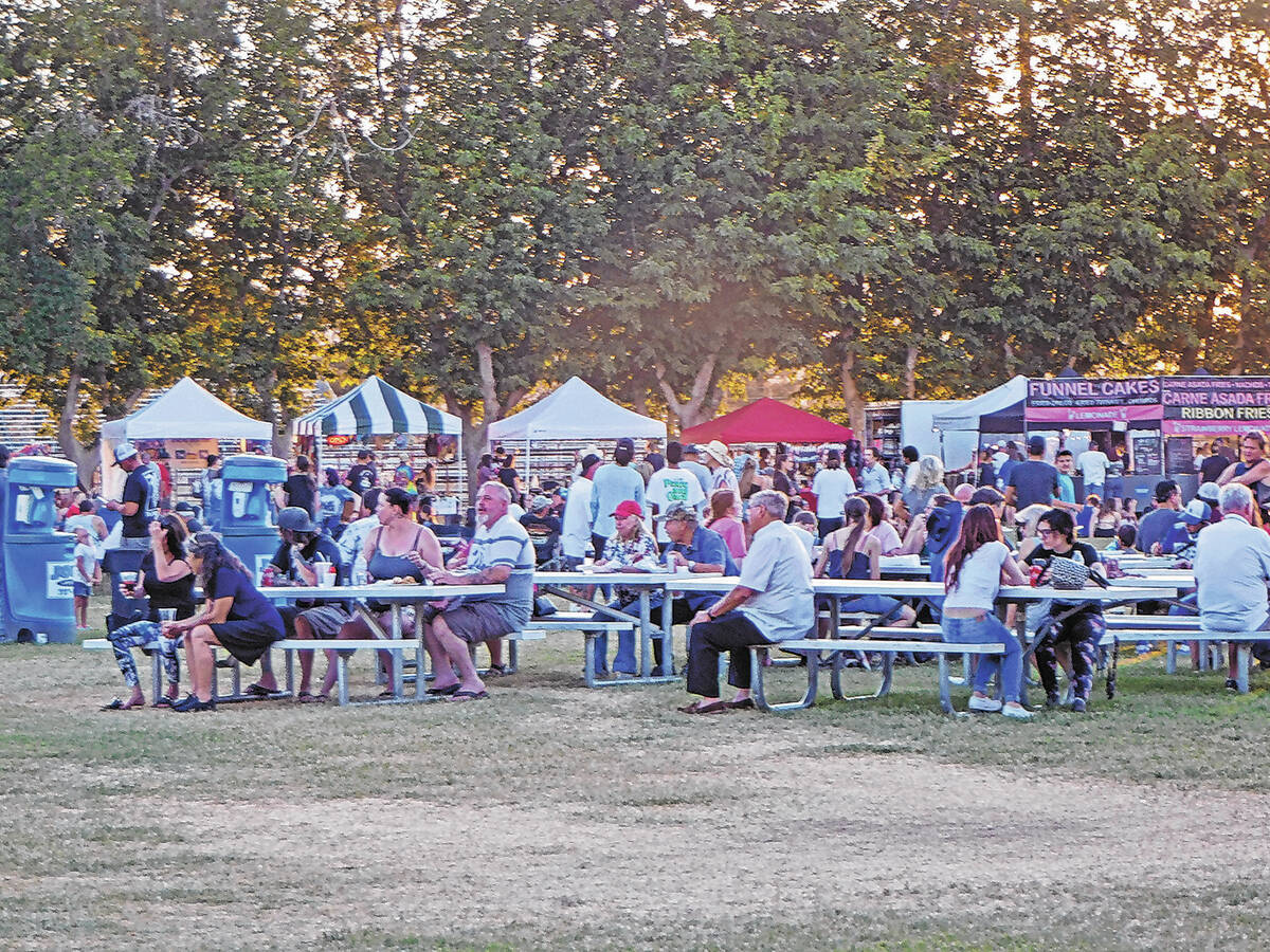 Attendees at the Pahrump Music Festival in June 2021 can be seen enjoying the sunshine and devo ...