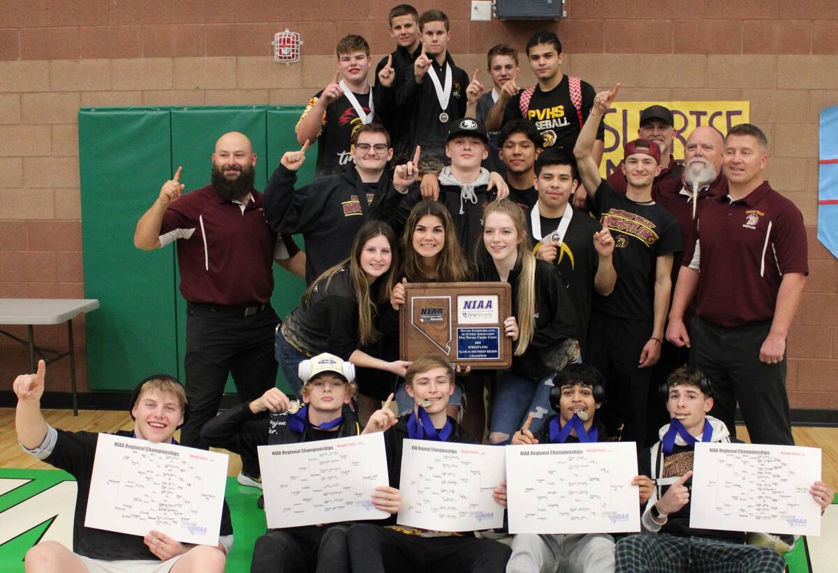 Danny Smyth/Pahrump Valley Times The Pahrump Valley Trojans won the 2022 Nevada 3A Southern Re ...