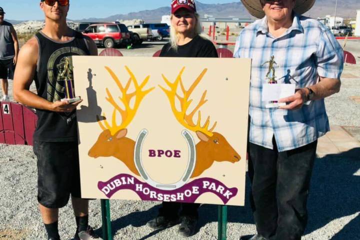 Special to the Pahrump Valley Times Jefferson Counts (left) and Dennis Anderson (right) hold t ...