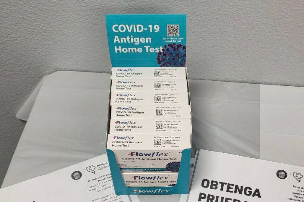 COVID-19 rapid test kits (@GovSisolak on Twitter)