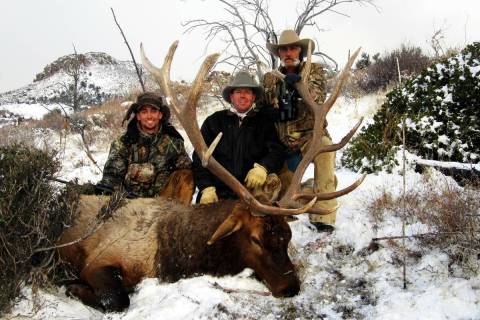 Dan Simmons/Special to the Pahrump Valley Times Another successful hunt. Left to right in the p ...