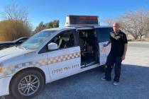 Adam Forander, a U.S. Army veteran and Integrity Taxi driver. Half of the company's six drivers ...