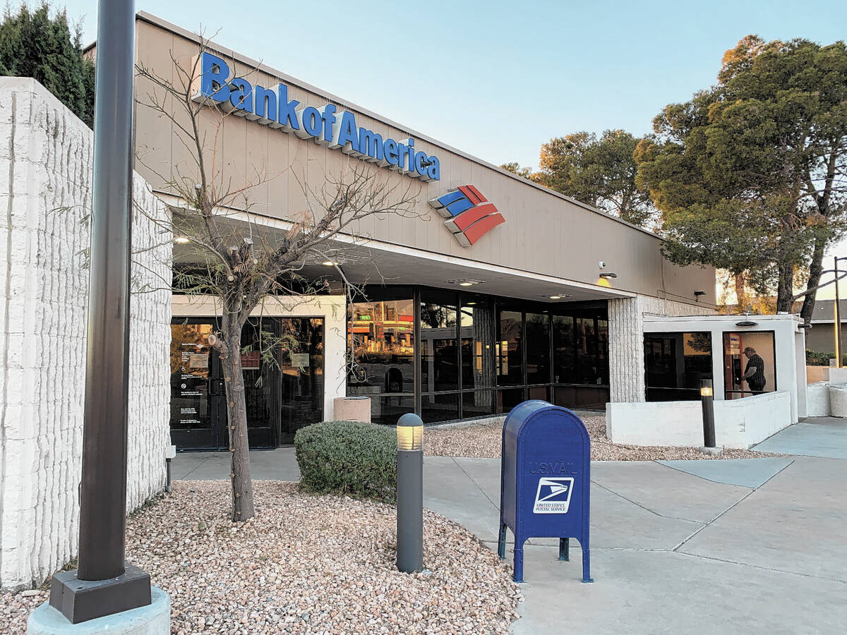 Bank of America will permanently close its Pahrump branch at 750 S. Highway 160 on May 24. (Bre ...