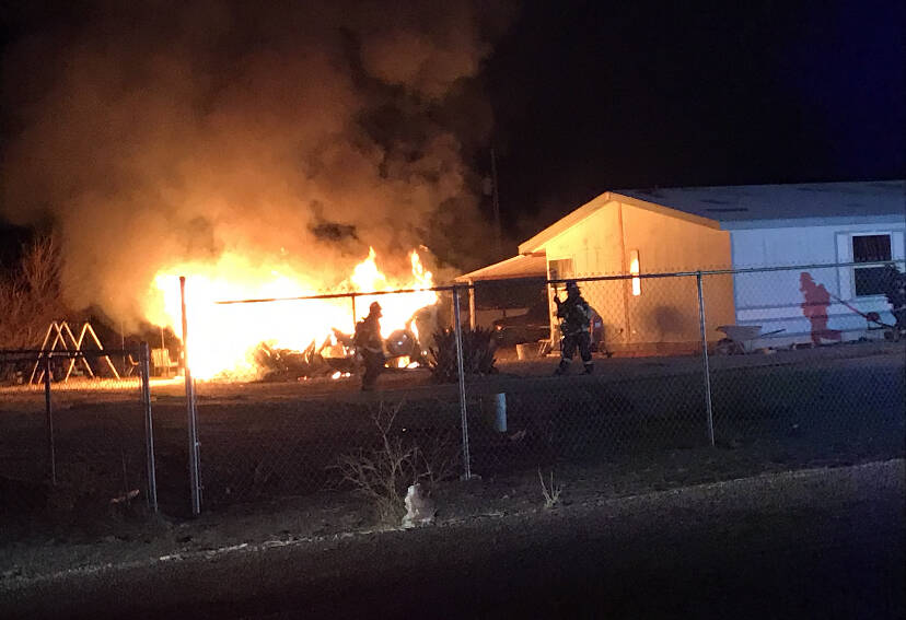 No injuries were reported after a fifth-wheel trailer caught fire about 7:34 p.m. Wednesday in ...