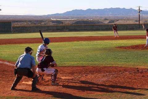 Danny Smyth/Pahrump Valley Times Junior pitcher Scott Hirschi was on the mound to close out th ...