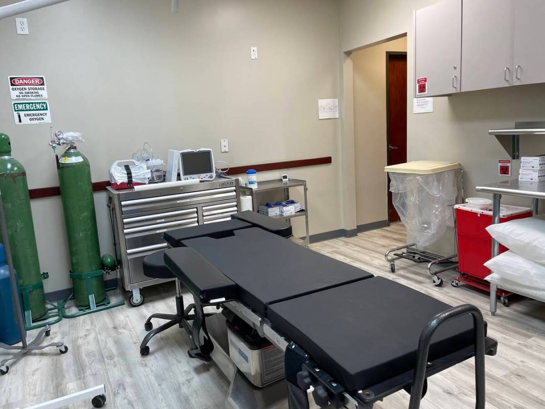 A procedure room at the new Pahrump Urgent Care. (Faye Burdzinski/Pahrump Valley Times)