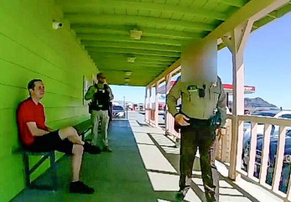 Nye County deputies question Tyler Kennedy in a body camera video less than two hours before he ...