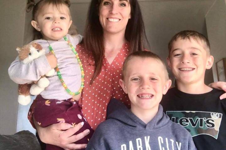 From left Natalie Carter, 2, mom Amber Carter, Brandon Carter, 8, and Matthew Carter, 10. The a ...