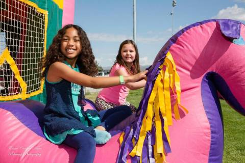 Pahrump Photography/Special to the Pahrump Valley Times This colorful bounce house horse obviou ...