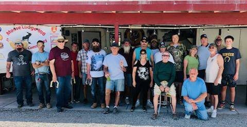 Special to the Pahrump Valley Times The group of participants in the Shoes & Brews Horseshoe Pi ...
