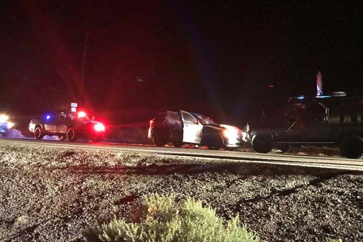 Nye County Sheriff”s Office deputies shot at suspects early Monday morning along Highway 372 ...