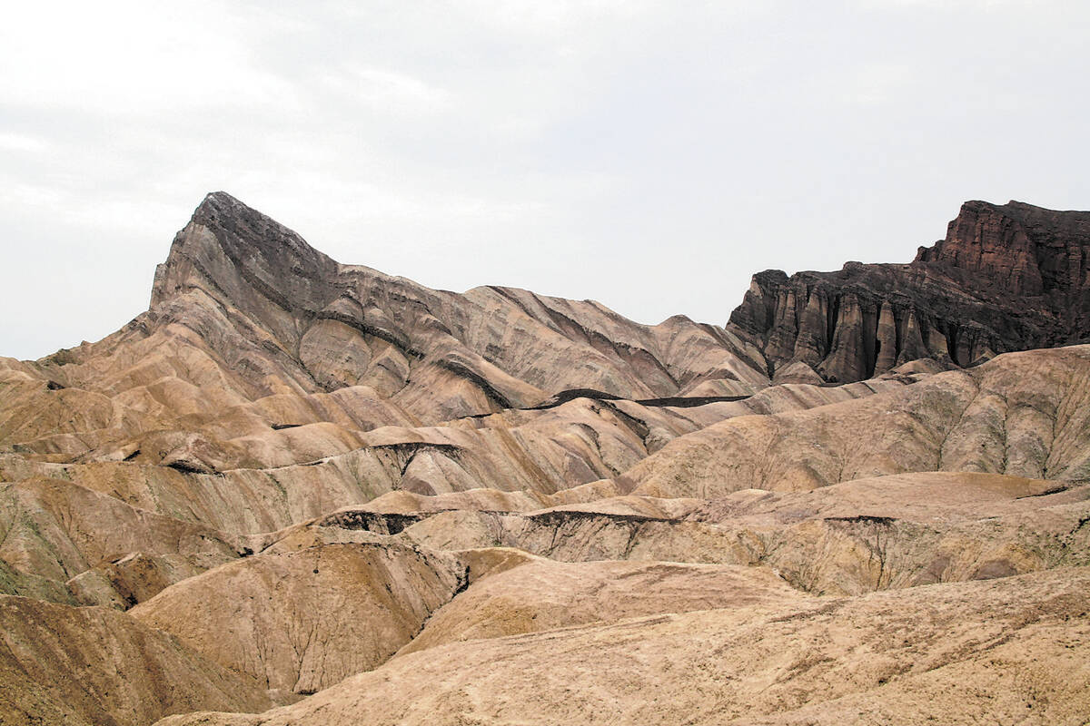 (Deborah Wall) The rock formation Manly Beacon was named after William Manly, who helped guide ...