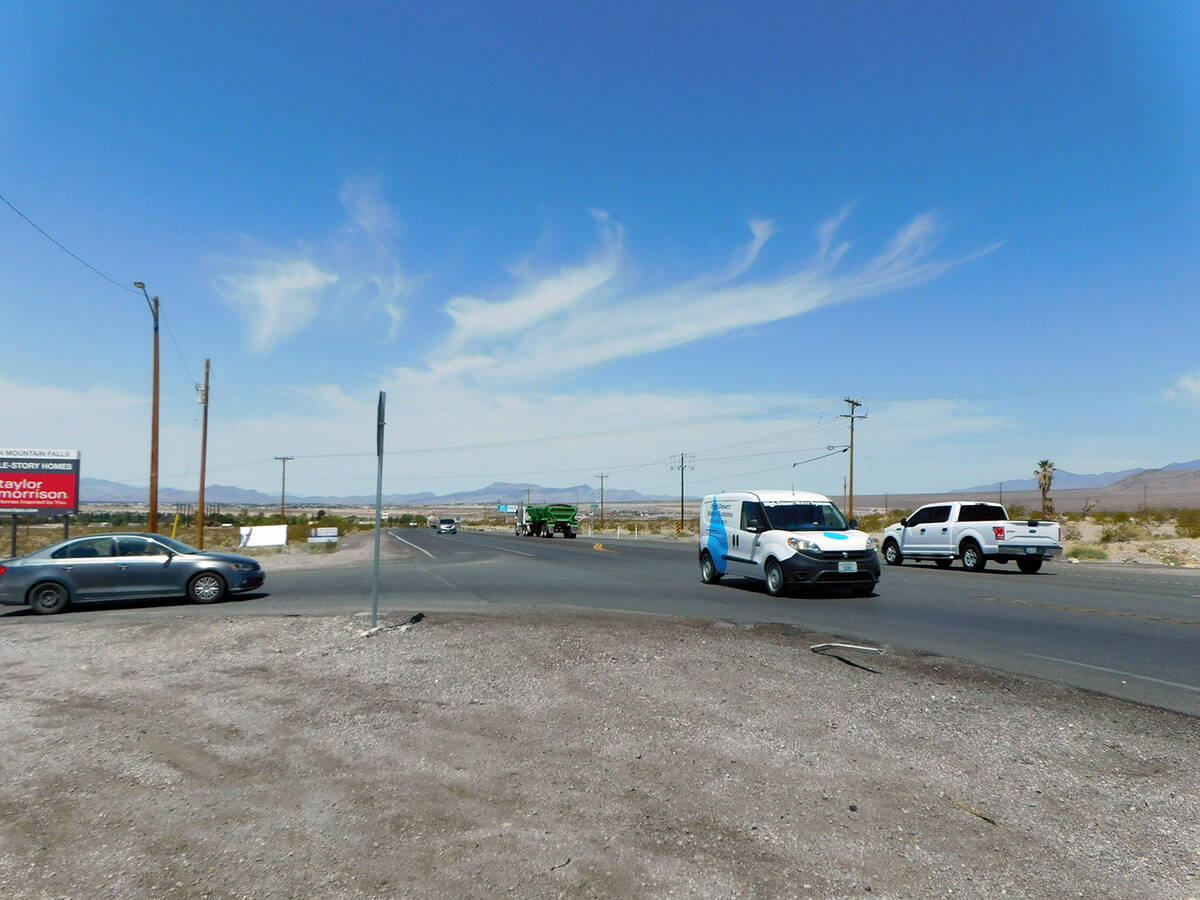 Robin Hebrock/Pahrump Valley Times Taken Monday, April 25, this photo shows the intersection of ...
