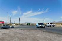 Robin Hebrock/Pahrump Valley Times Taken Monday, April 25, this photo shows the intersection of ...