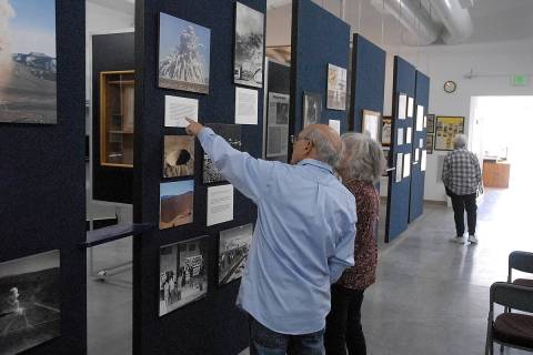 Horace Langford Jr./Pahrump Valley Times The Yucca Mountain exhibit, showing the history of the ...