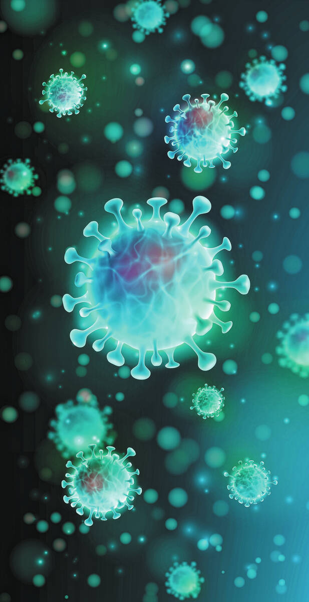 Vector of Coronavirus 2019-nCoV and Virus background with disease cells. COVID-19 Corona virus ...