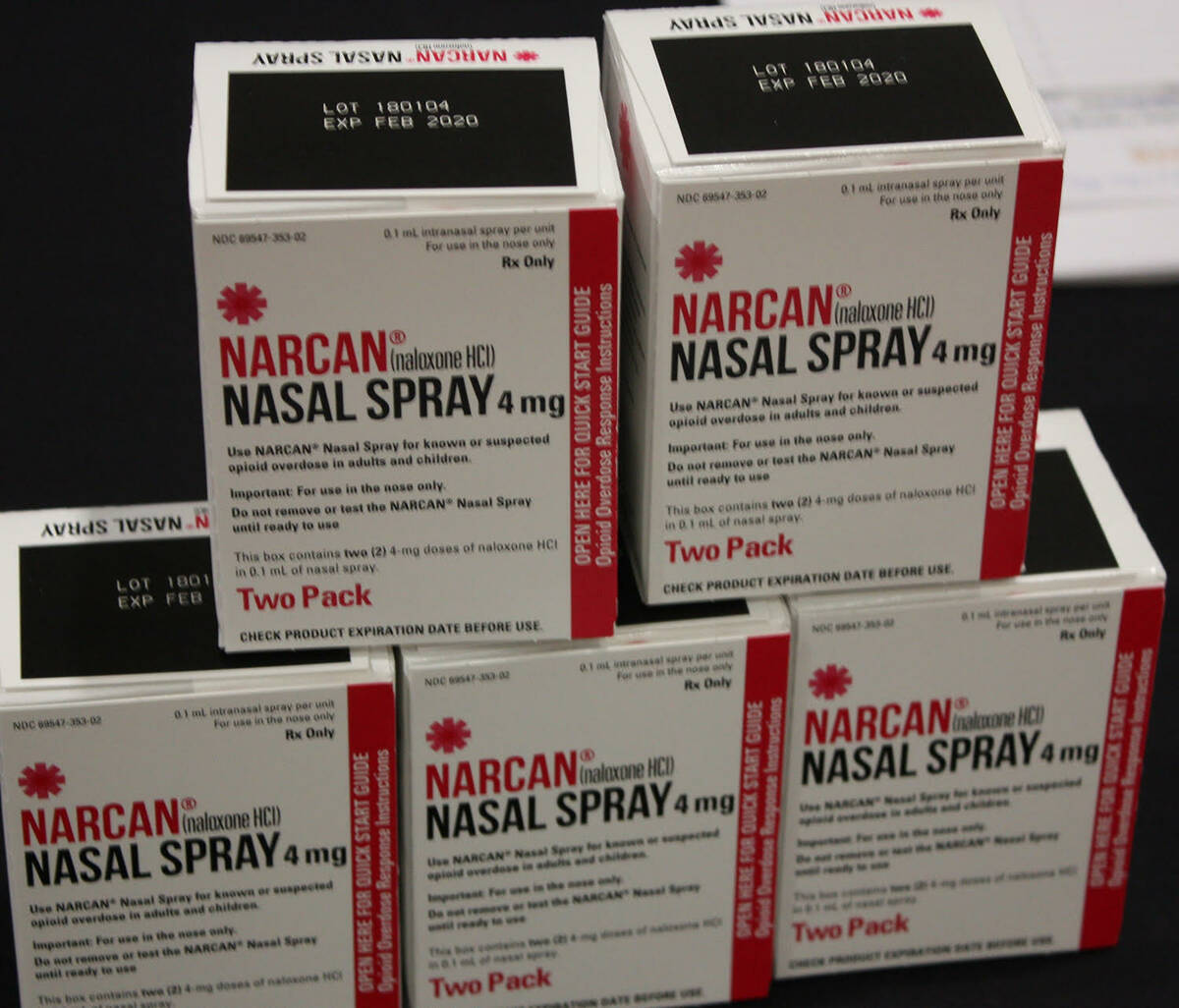 Robin Hebrock/Pahrump Valley Times Narcan, one of the brand names for the opioid overdose rever ...