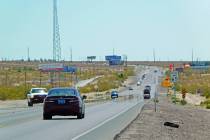 Robin Hebrock/Pahrump Valley Times Motorists can be seen traveling along Highway 160 near Dalto ...