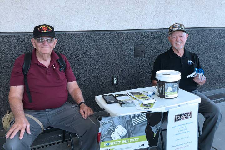 Robin Hebrock/Pahrump Valley Times DAV Chapter #15 members Buddy Tisdale and David Feltenberger ...