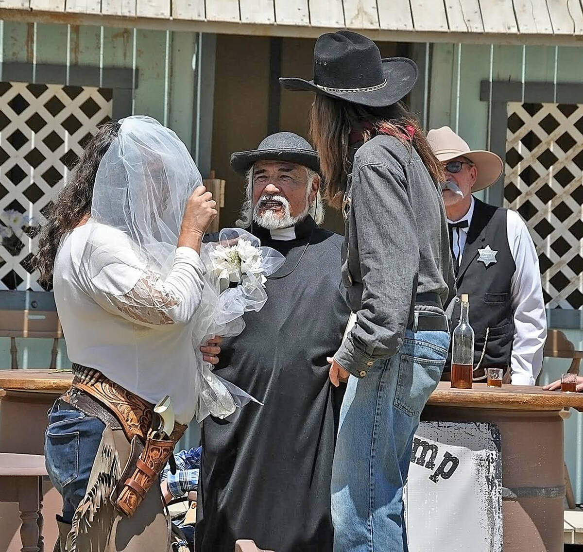 Horace Langford Jr./Pahrump Valley Times A shotgun wedding takes place at the Wild West Extrava ...