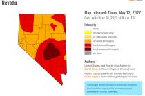 Special to the Pahrump Valley Times This map, found on the U.S. Drought Monitor website, shows ...