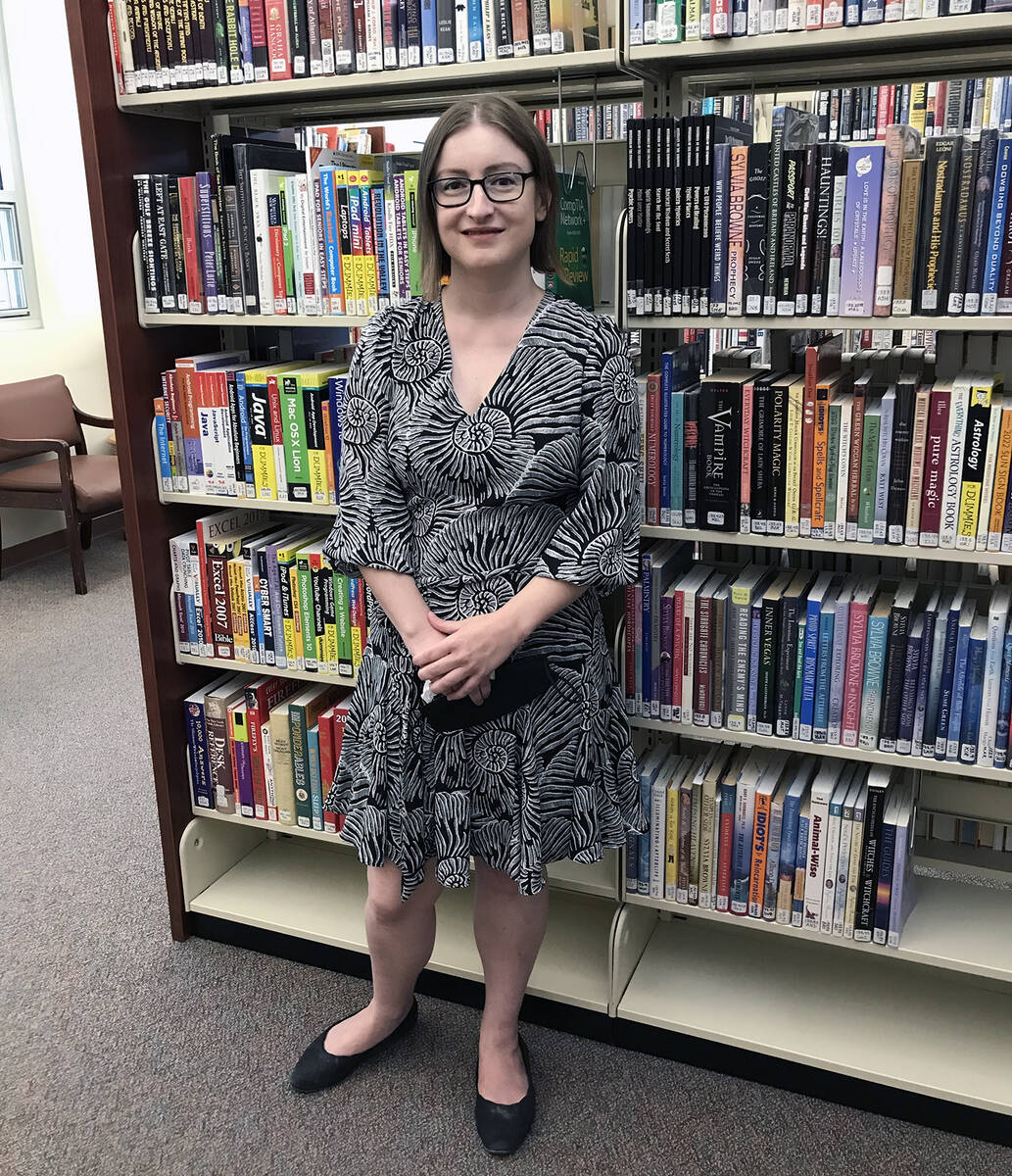 Robin Hebrock/Pahrump Valley Times Pahrump Community Library Director Vanja Anderson is eager t ...