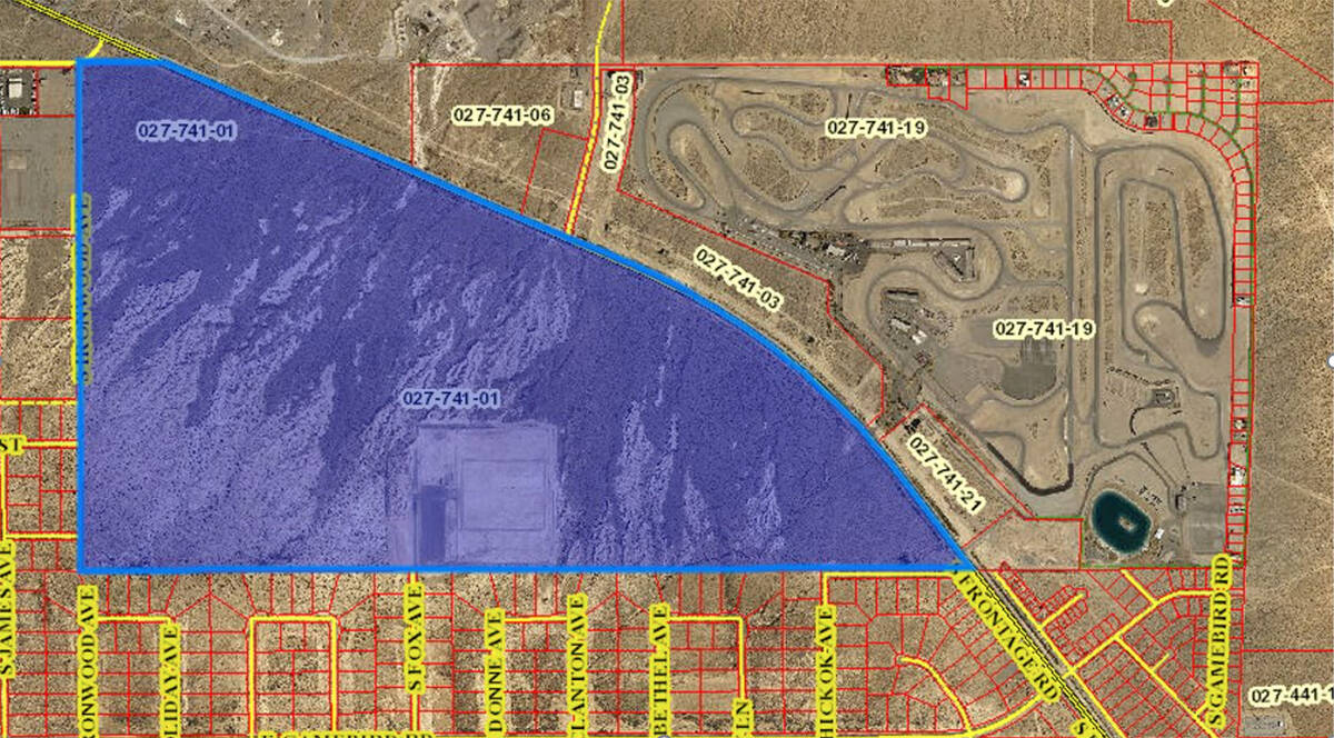 Special to the Pahrump Valley Times This map shows the borders of the Pahrump Fairgrounds, whic ...