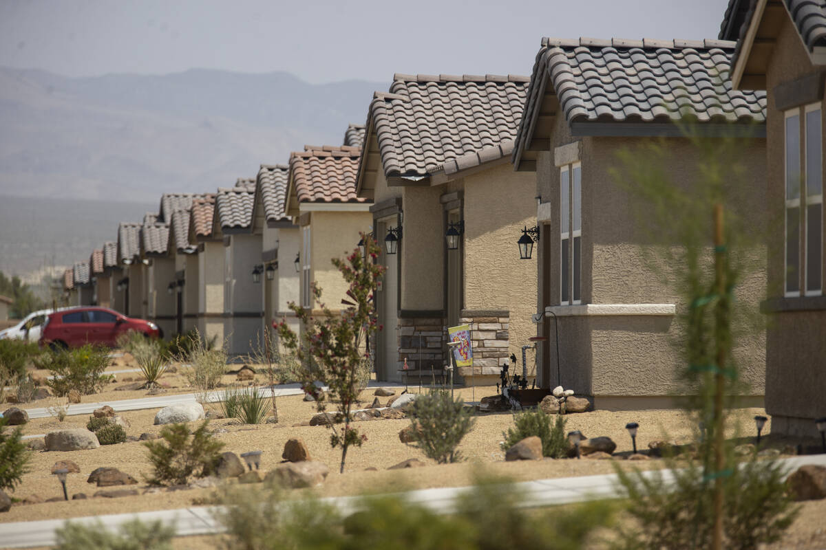 The Burson Ranch community in Pahrump, Wednesday, Aug. 11, 2021. (Erik Verduzco / Las Vegas Rev ...