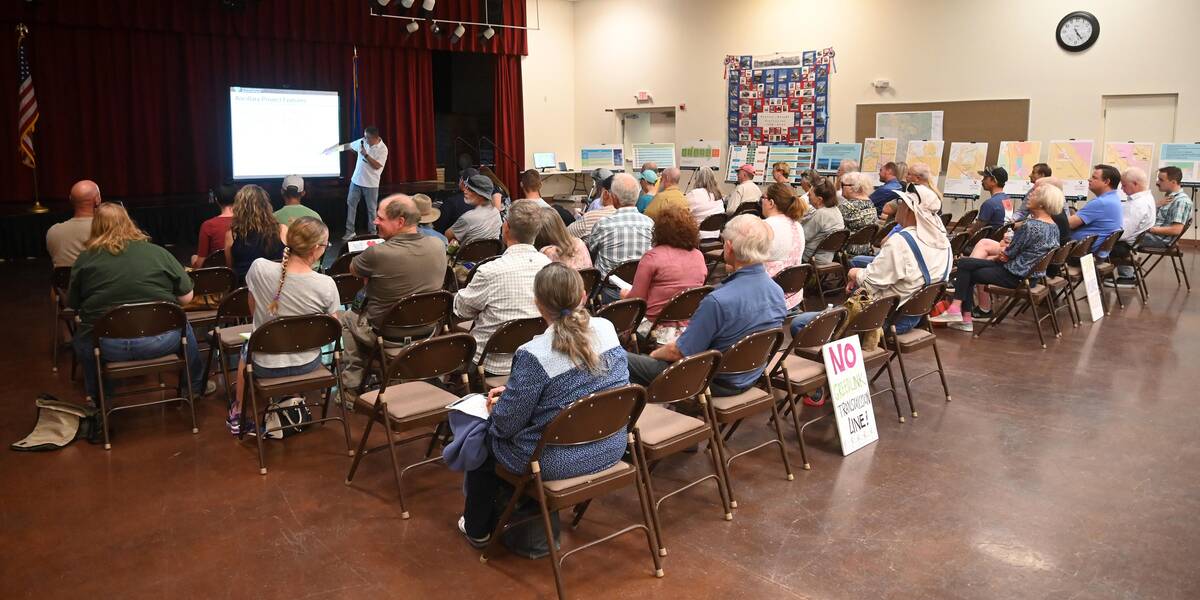 Richard Stephens/Special to the Pahrump Valley Times Attendees of the public scoping meeting wa ...