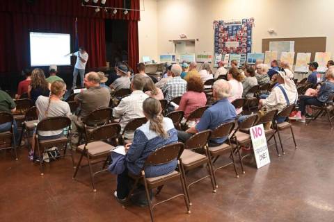 Richard Stephens/Special to the Pahrump Valley Times Attendees of the public scoping meeting wa ...