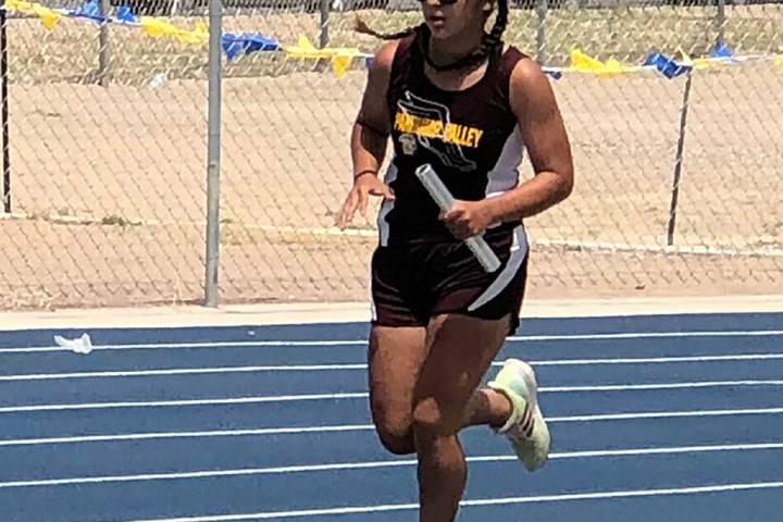 Tom Rysinski/Pahrump Valley Times The team of Paris Coleman (pictured), Grace Miller, Aurora Wh ...