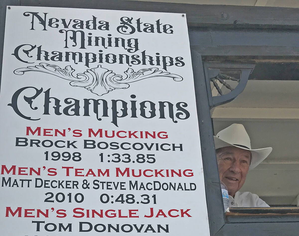 Robin Hebrock/Pahrump Valley Times Bob Perchetti, founder of Jim Butler Days, can be glimpsed p ...