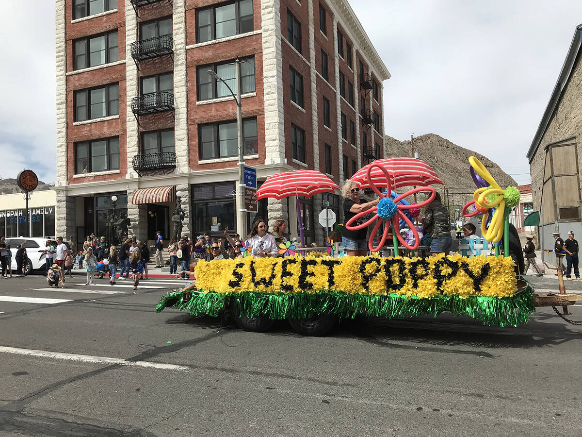 Robin Hebrock/Pahrump Valley Times The parade float from Sweet Poppy took home second place in ...