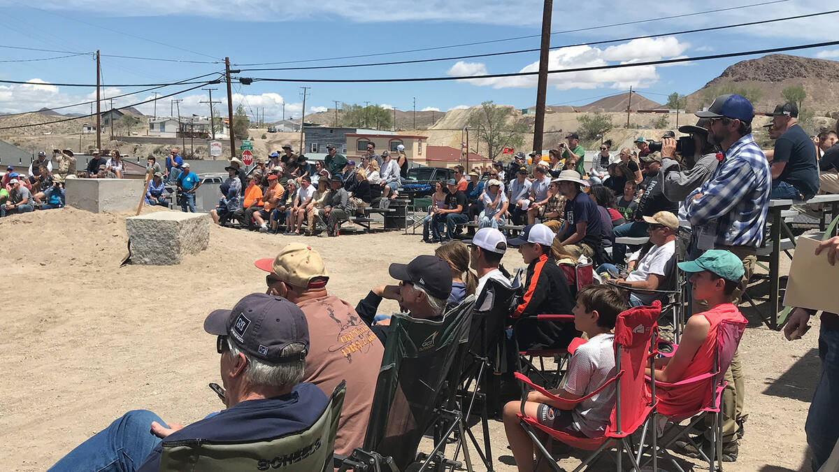 Robin Hebrock/Pahrump Valley Times A sizable crowd is shown gathered for the Nevada State Minin ...