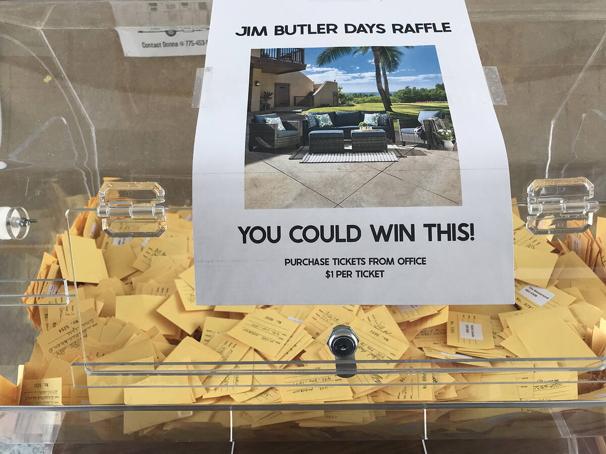 Robin Hebrock/Pahrump Valley Times Jim Butler Days raffle tickets were on sale all throughout t ...