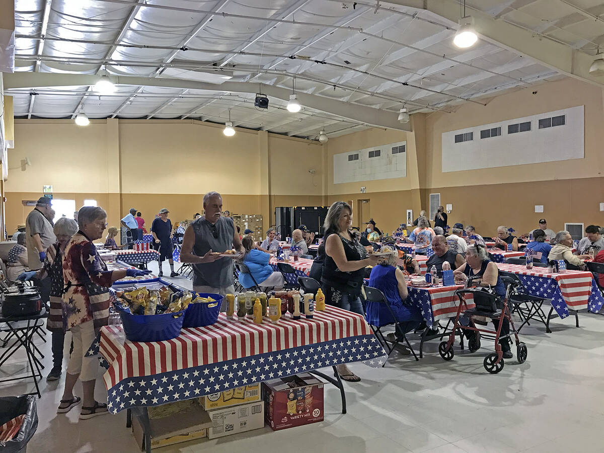 Robin Hebrock/Pahrump Valley Times The Veterans Appreciation BBQ was held inside the NyE Commun ...