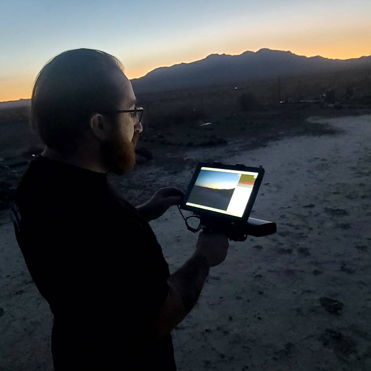 Patrick Billings/Special to the Pahrump Valley Times The group uses their equipment when gaugin ...
