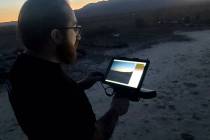 Patrick Billings/Special to the Pahrump Valley Times The group uses their equipment when gaugin ...