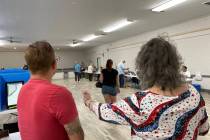 (Faye Burdzinksi/Pahrump Valley Times) Voters on Tuesday, June 14 at the Bob Ruud Community Cen ...