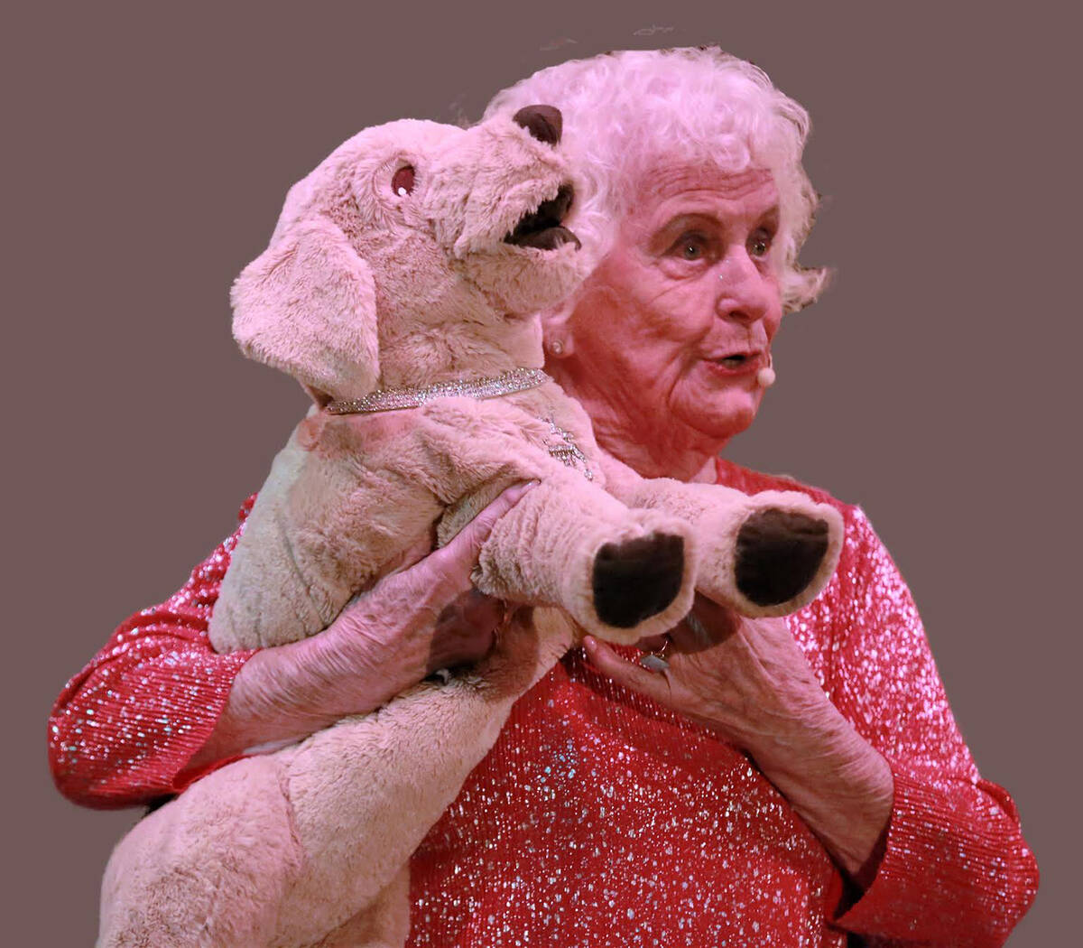 Randy Gulley/Special to the Pahrump Valley Times Contestant Val Hallam and her stuffed puppy ar ...